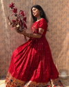 Red Colour Jacquard Silk With Zari Weaving Work Gown Wholesale Suppliers In India YNF 5302 